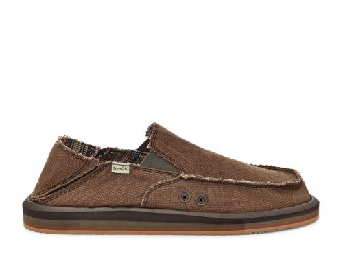 Chaussures Sanuk Vagabond Soft Top Hemp Collapsible Heel Homme - Marron OTLRSX371